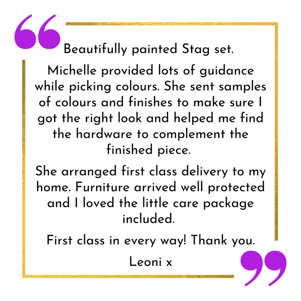 Leoni's review of Stag bedside tables and chest of drawers, painted in Hessian.