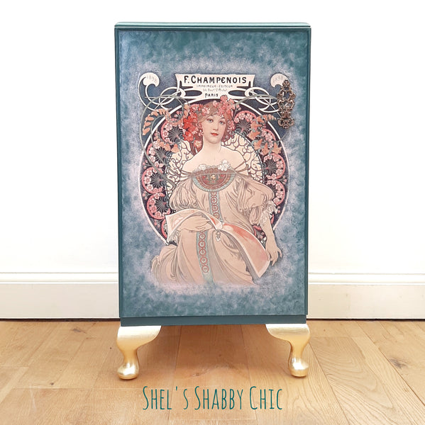 MINI DRINKS CABINET in Art Nouveau design "Lucille"