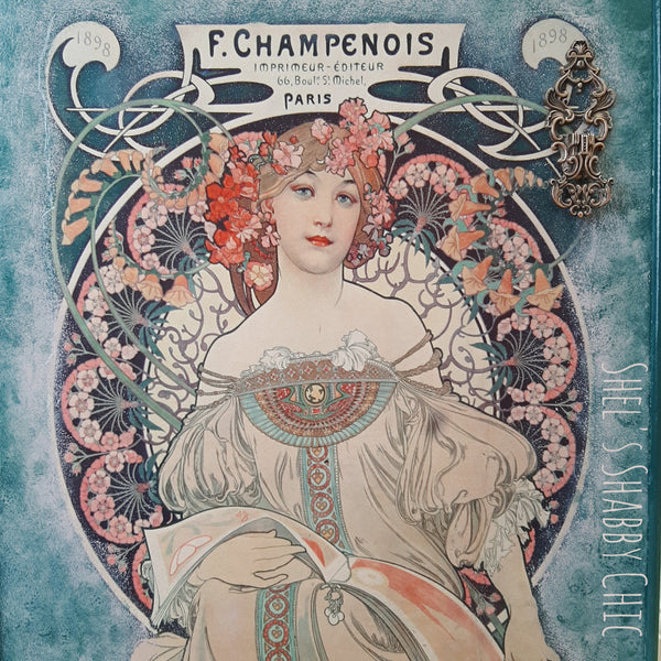 MINI DRINKS CABINET in Art Nouveau design "Lucille"