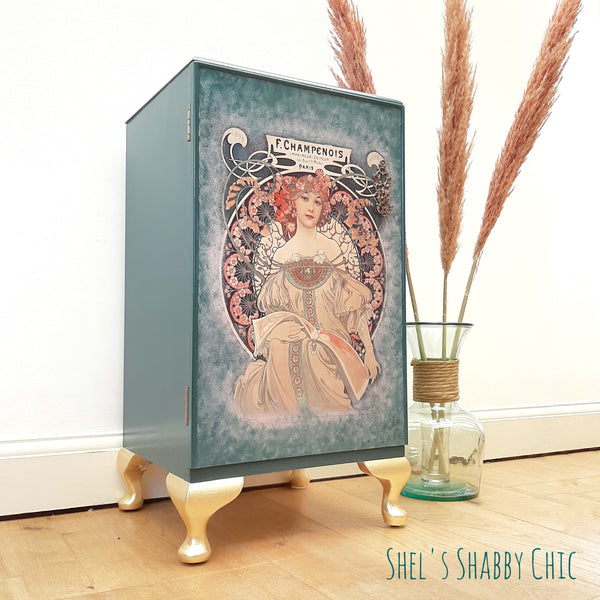 MINI DRINKS CABINET in Art Nouveau design "Lucille"