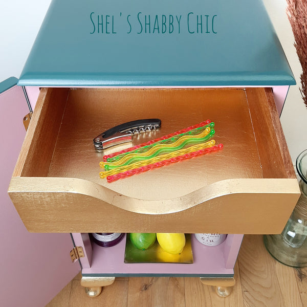 MINI DRINKS CABINET in Art Nouveau design "Lucille"