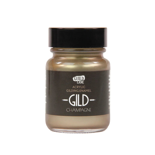Guild Lane GILD Originals Champagne metallic enamel paint for furniture, crafts and decorative interior projects.
