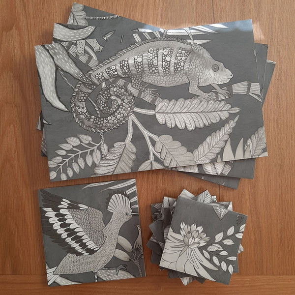 Handmade-to-order ceramic tableware created from wallpaper to coordinate with a customer's home décor.