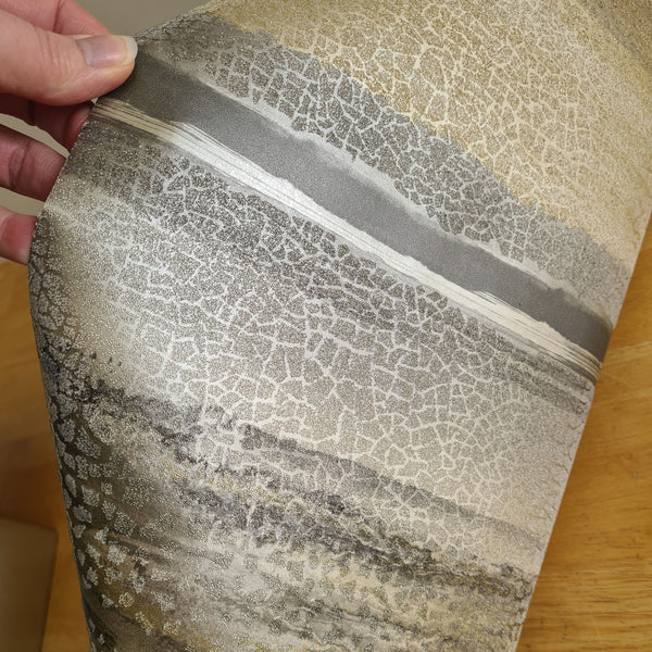 Customer's wallpaper used to create matching placemats and coasters by The Furniture Bureau.