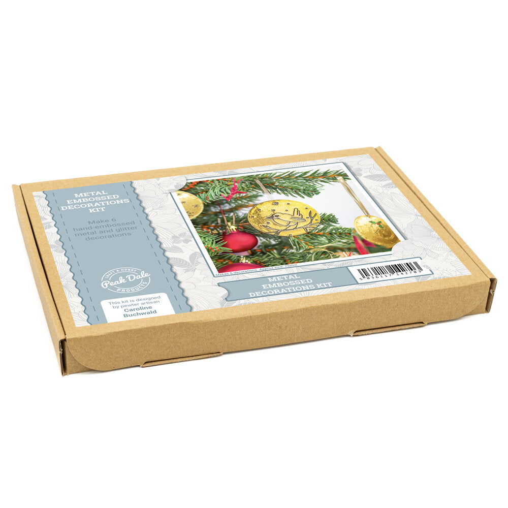 NEW! Metal Embossing Christmas Craft Kits - Baubles, Angel, Tree