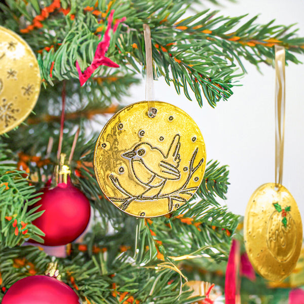 Metal Embossing Kit | Gold Christmas Baubles & Gift Tags