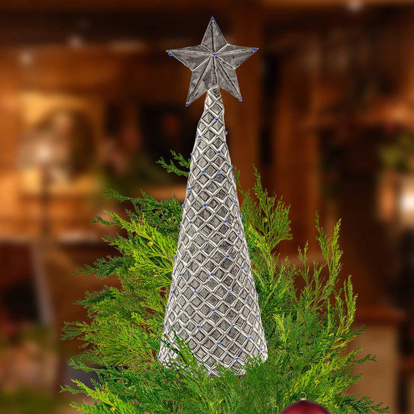Metal Embossing Kit | Silver Christmas Tree Decoration