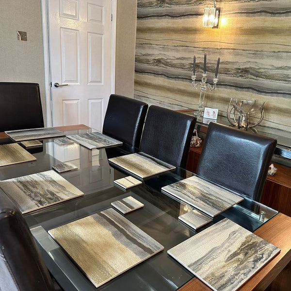 Custom Ceramic Placemats & Coasters | Handmade from Your Own Wallpaper