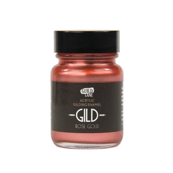Guild Lane GILD Originals Rose Gold metallic enamel paint for furniture, crafts and decorative interior projects.