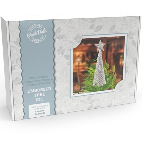 Metal Embossing Kit | Silver Christmas Tree Decoration