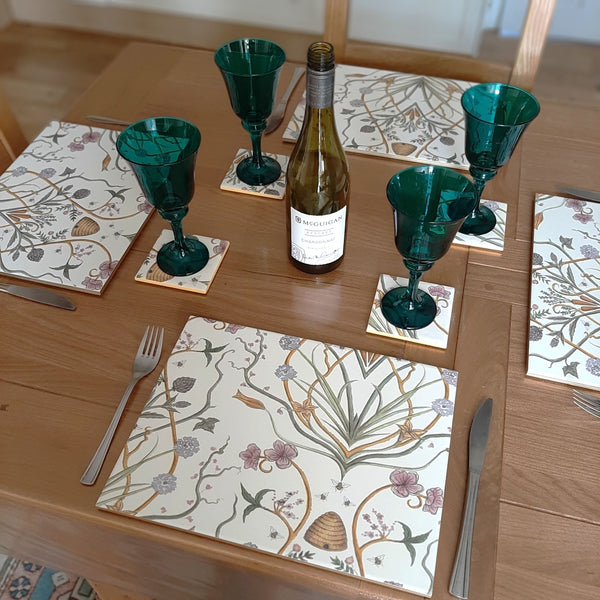 The Chateau Potagerie Placemats & Coasters | Made to Order Sets of 2, 4 or 6