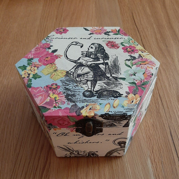 MEMORY BOX, Hexagonal Wooden Keepsake Gift, Made to Order