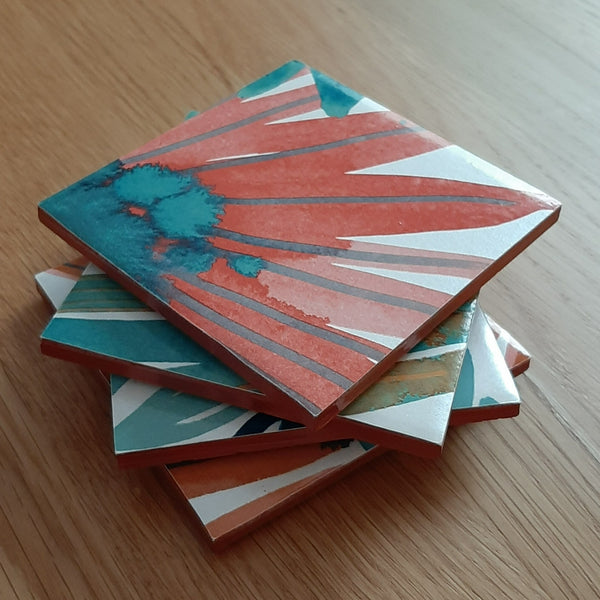 WALLPAPER COASTERS, Various Handmade Designs for your Coffee Table
