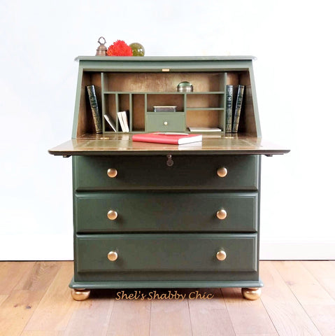 VINTAGE WRITING BUREAU by Ducal, custom painted for you